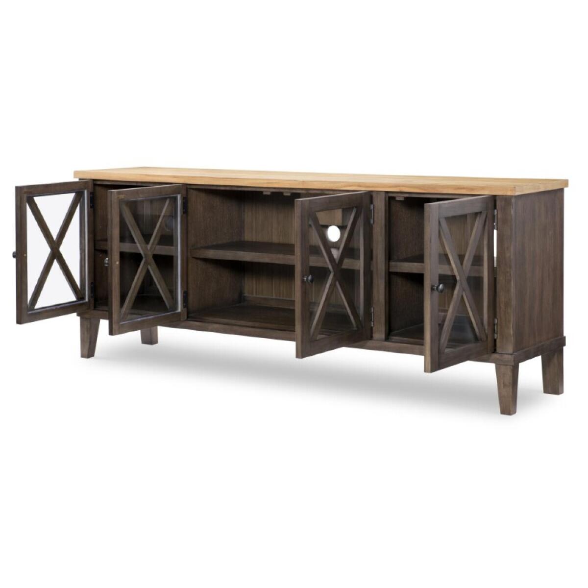 Media Console Entertainment Stands Amber And Cocoa 5