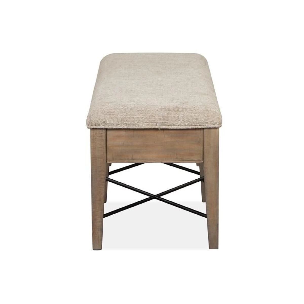 Paxton Place Bench w/Upholstered Seat Chairs & Benches Brown 11