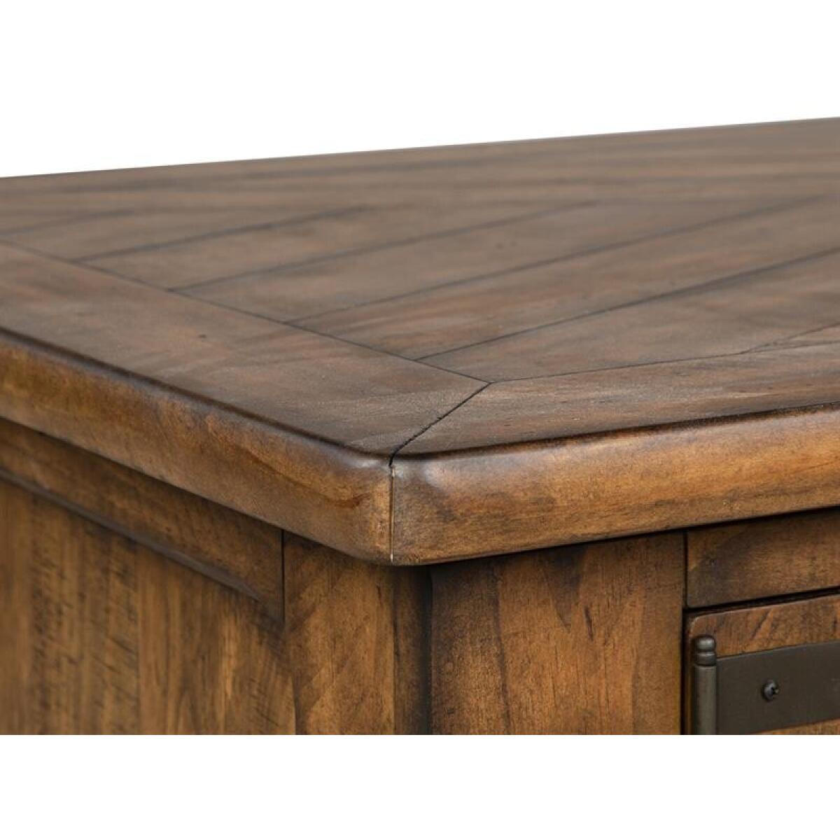 Chesterfield Lift Top Storage Cocktail Table w/Casters - Image 3