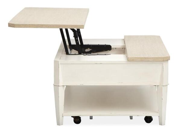 Echo Isles Lift Top Storage Cocktail Table w/Casters - Image 3