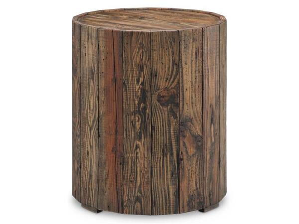 Dakota Round End Table End tables Brown 6