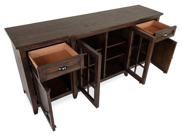 Bay Creek Console 70″ Entertainment Stands Brown 22