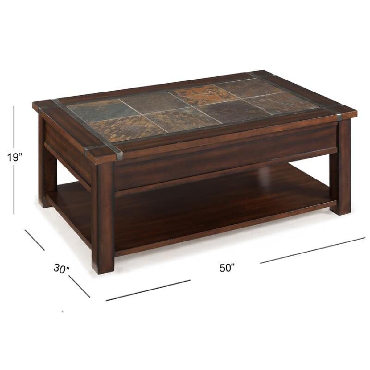 Roanoke Rectangular Lift Top Cocktail Table (w/Casters) - Image 3