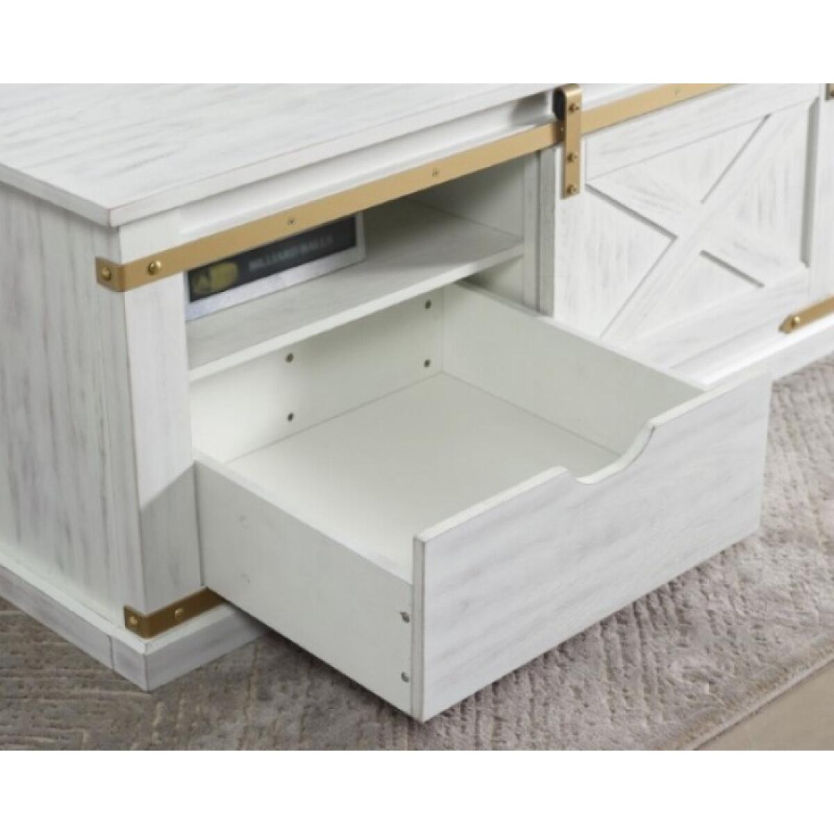 Bacerra Coffee Table Cocktail & Coffee Tables Antique White/Gold 7