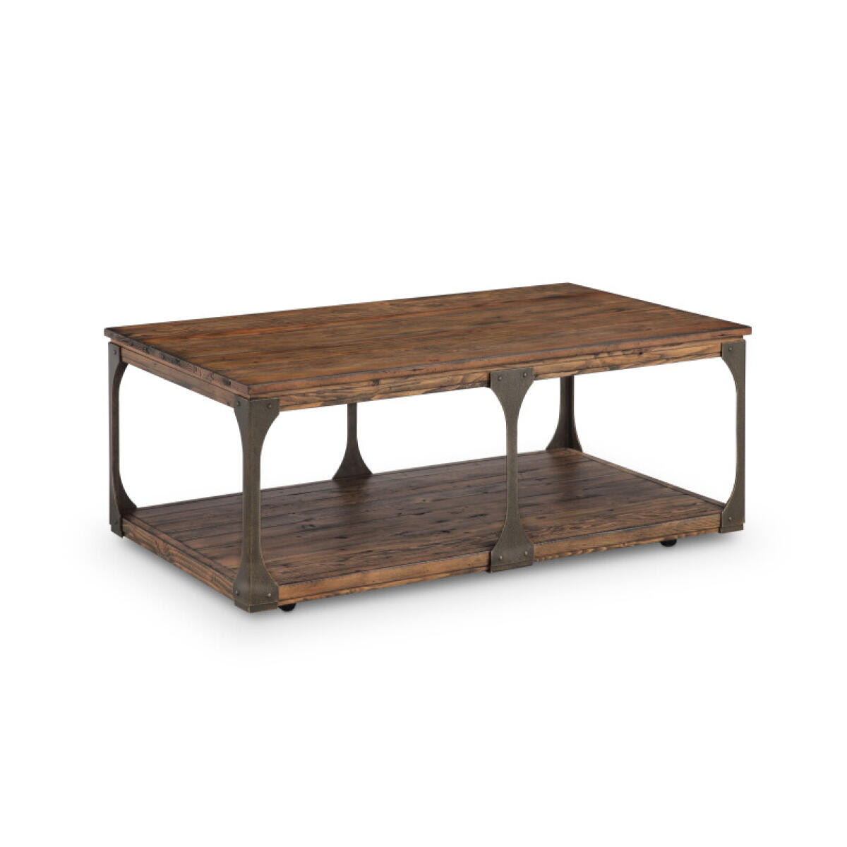 Rectangular Cocktail Table (w/Casters) Cocktail & Coffee Tables Bourbon and Aged iron 4