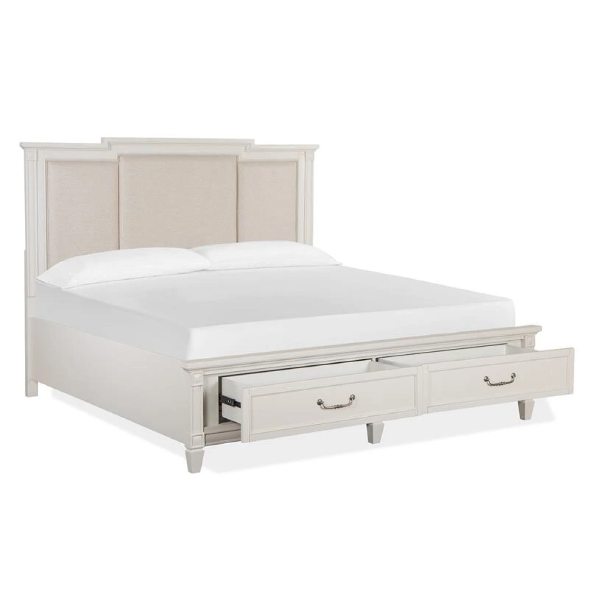 Willowbrook B5324-65A Complete King Panel Storage Bed w/Upholstered Headboard - Image 2
