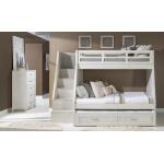 Complete Twin Over Full Bunk Bed Youth Beds Bleached Linen 15