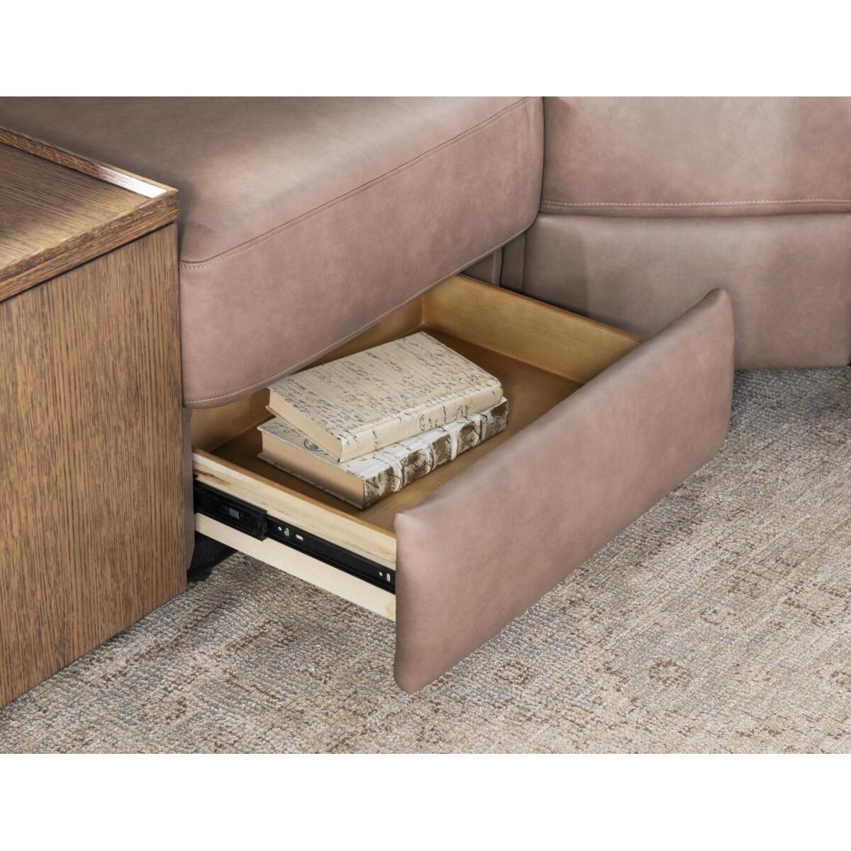 P1 Laf Glider Loveseat With Console, And One 18″ Pillow Loveseats Brown 10
