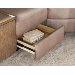 LU370 Fen Positano Fumo (Direct Container Only) UP P1 Laf Glider Loveseat With Console, And One 18 In Pillow - Image 6