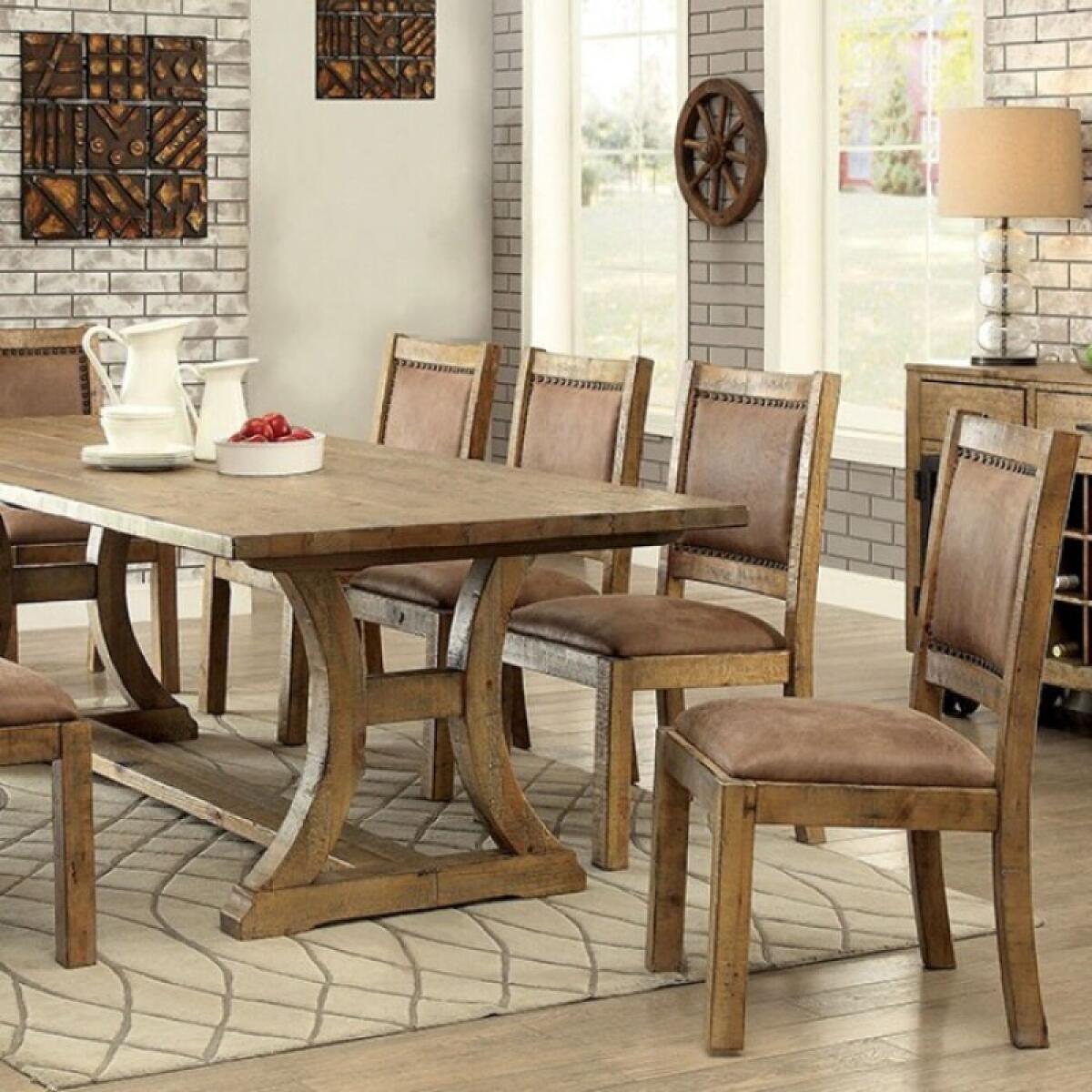 Gianna 96″ Dining Table Dining Tables Brown 4