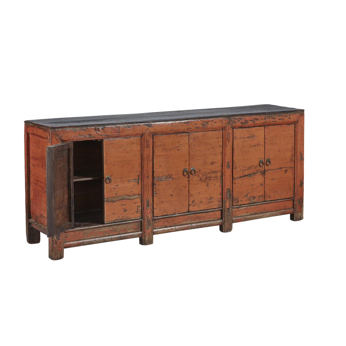 Large Antique Amber Sideboard Dining Storage Brown 5