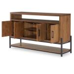 Sliding Door Buffet Dining Storage Brown 12