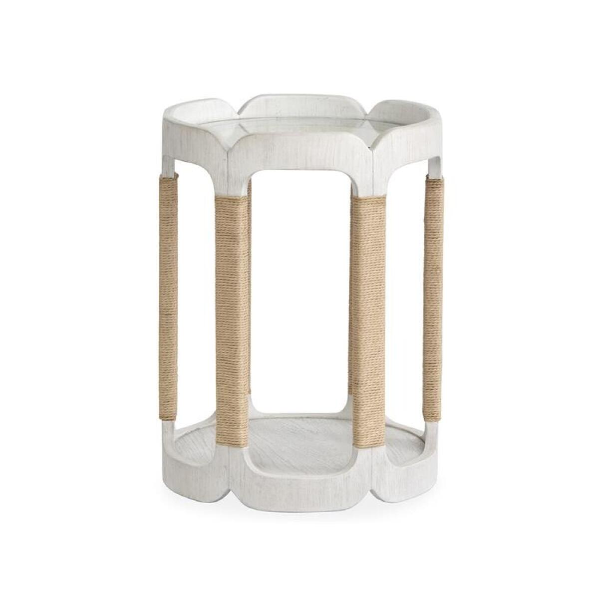 Sunset Cove - White Drum Table - Image 4