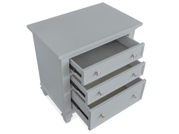 Charleston Drawer Nightstand – Grey Nightstands Gray 20