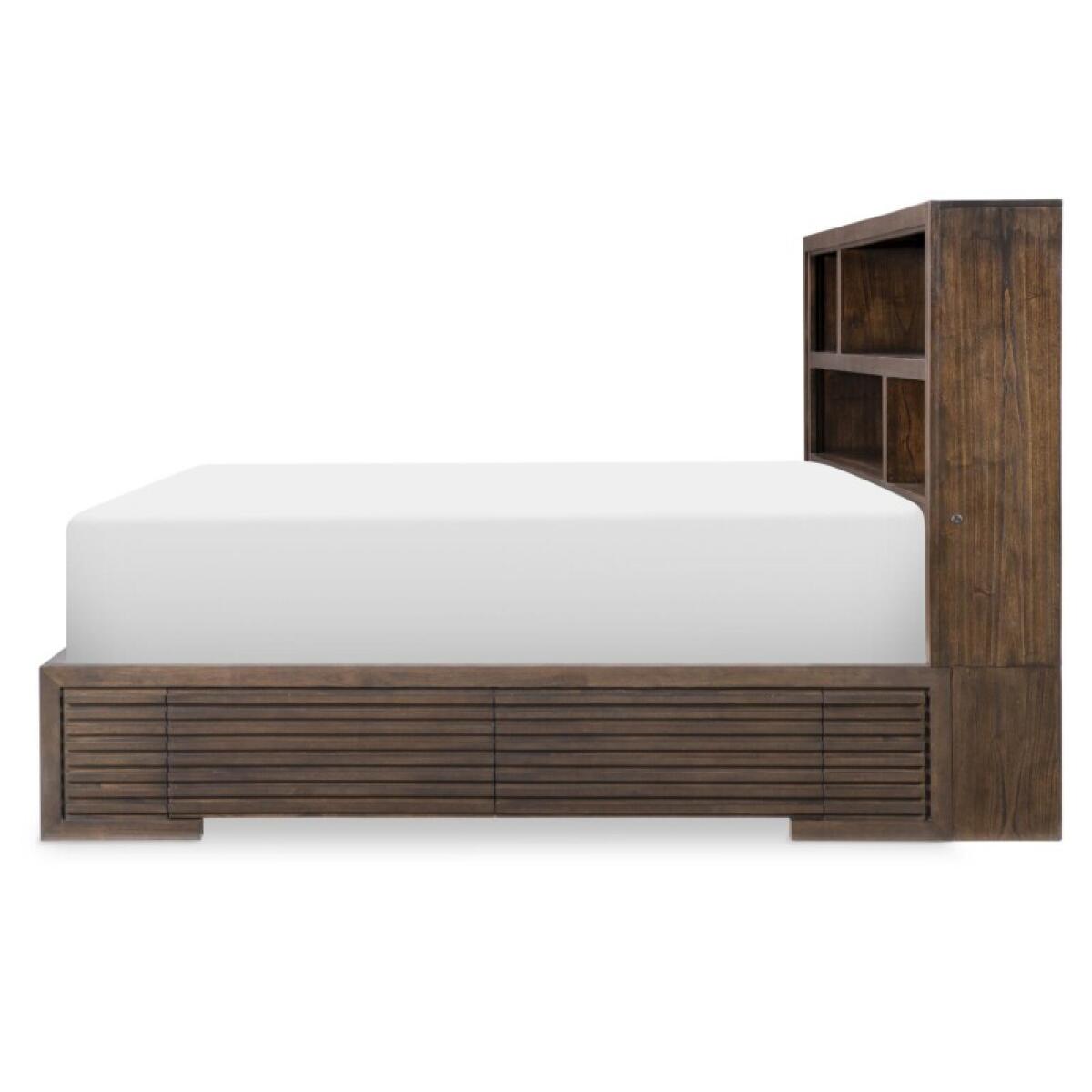 Complete Bookcase Bed W. 2 Side Storage Queen 5/0 Beds Beds 6