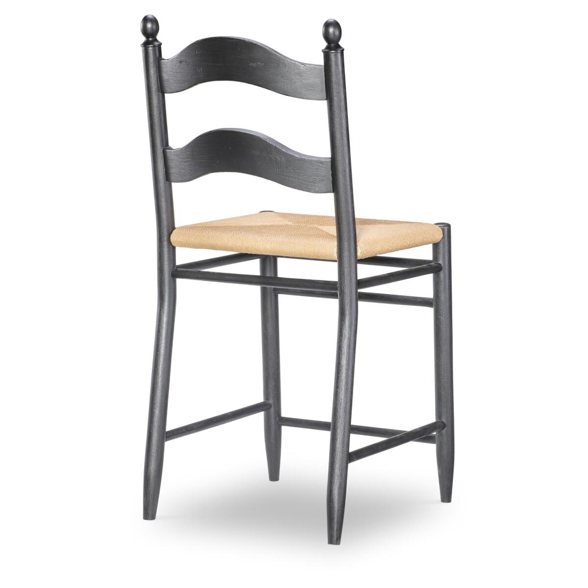 Rush Seat Ladder Back Counter Height Chair - Image 3