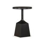 Lindon Dark Round Pedestal Accent End Table