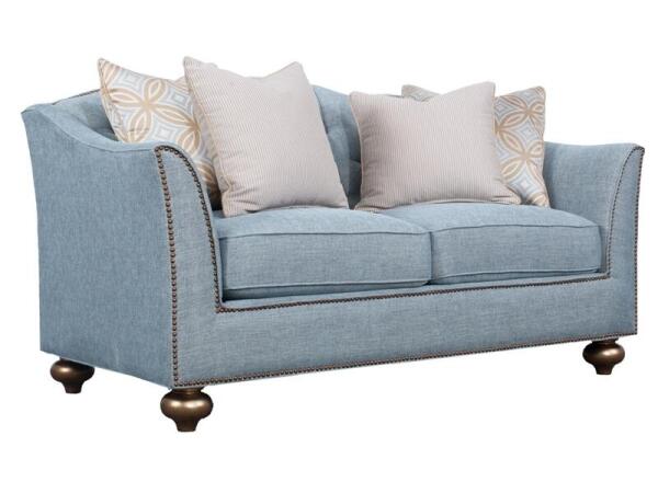 Janie Aqua Loveseat Loveseats Blue 9