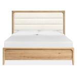 Somerset Wood Queen Panel Bed Upholstered Headboard KD