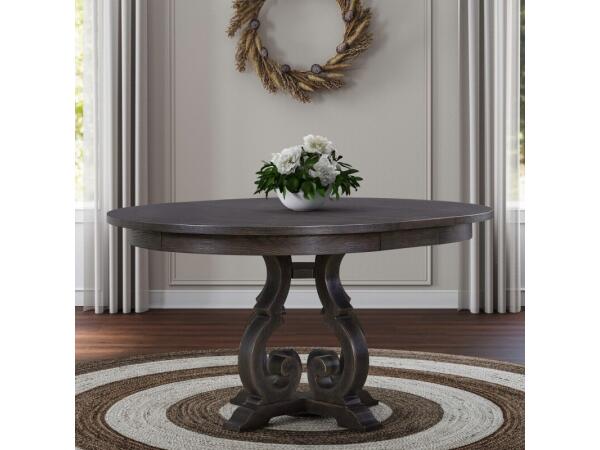 Grant Park Pedestal Table Set Dining Sets Brown