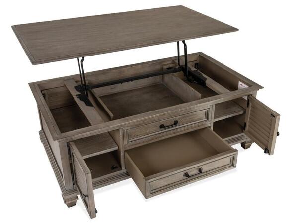 Lancaster Lift Top Storage Cocktail Table w/Casters - Image 13