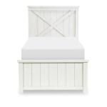 Complete Panel Bed Twin 33 White Finish Youth Beds Aged White 12