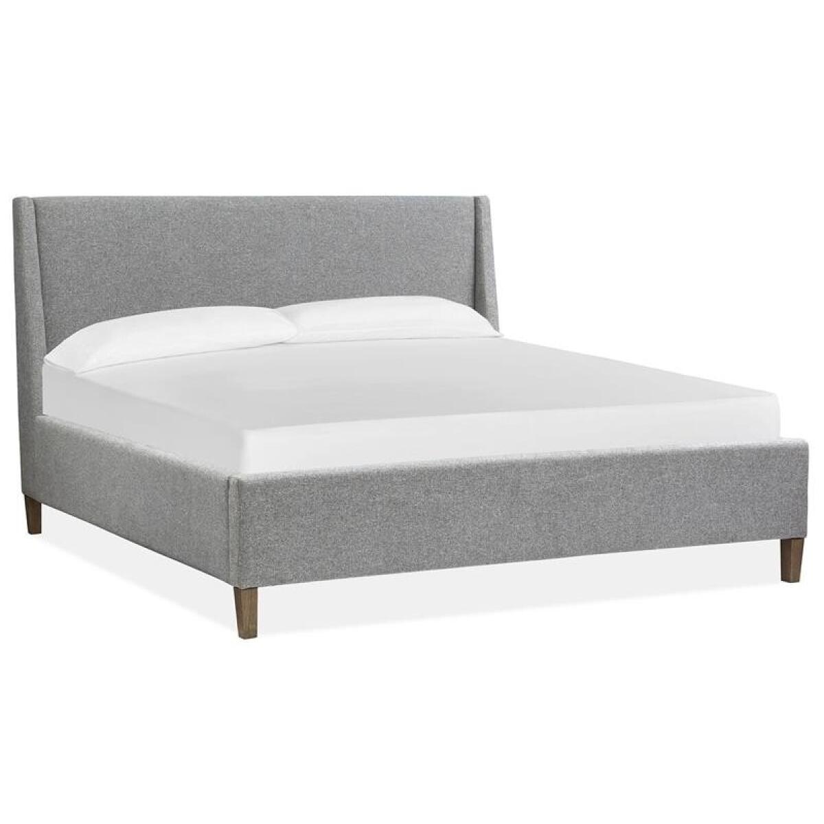 Lindon Complete King Grey Upholstered Island Bed - Image 3