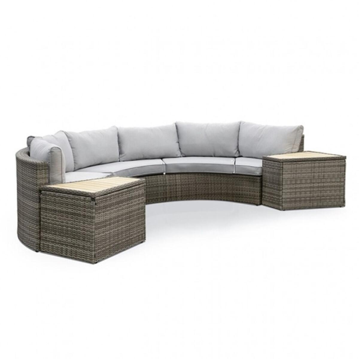 Barbuda 6 Pc. Sectional Sofa w/ 2 End Tables Outdoor Sectionals Furniture of America 4