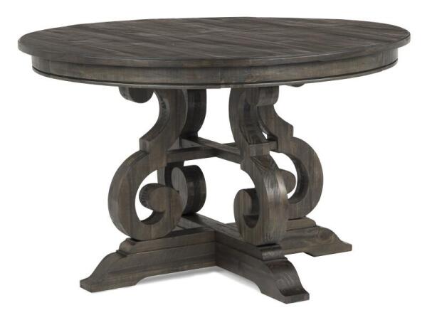 Bellamy Wood 48″ Round Dining Table Base KD Dining Table Bases Brown