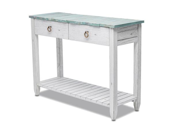 Picket Fence Console Table Console Tables Blue and White