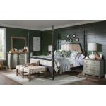 Complete Bobbin Post Bed 6/6 King Beds Barnwood Oak And Kettle Black 18