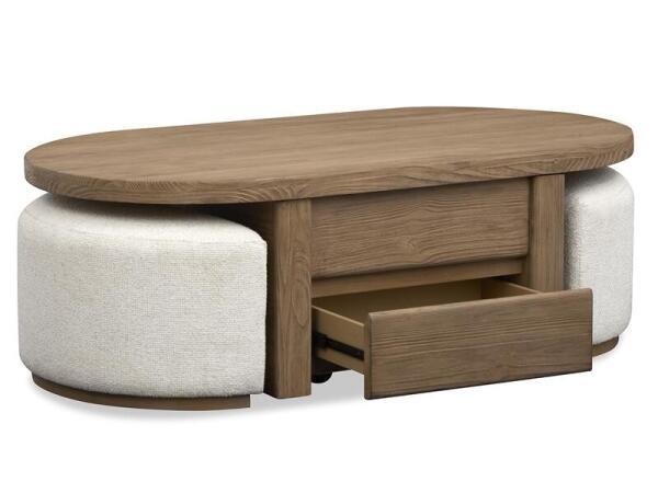 Hayden Lift Top Stg.Cocktail Table w/Casters & 2 Uph.Stools - Image 6