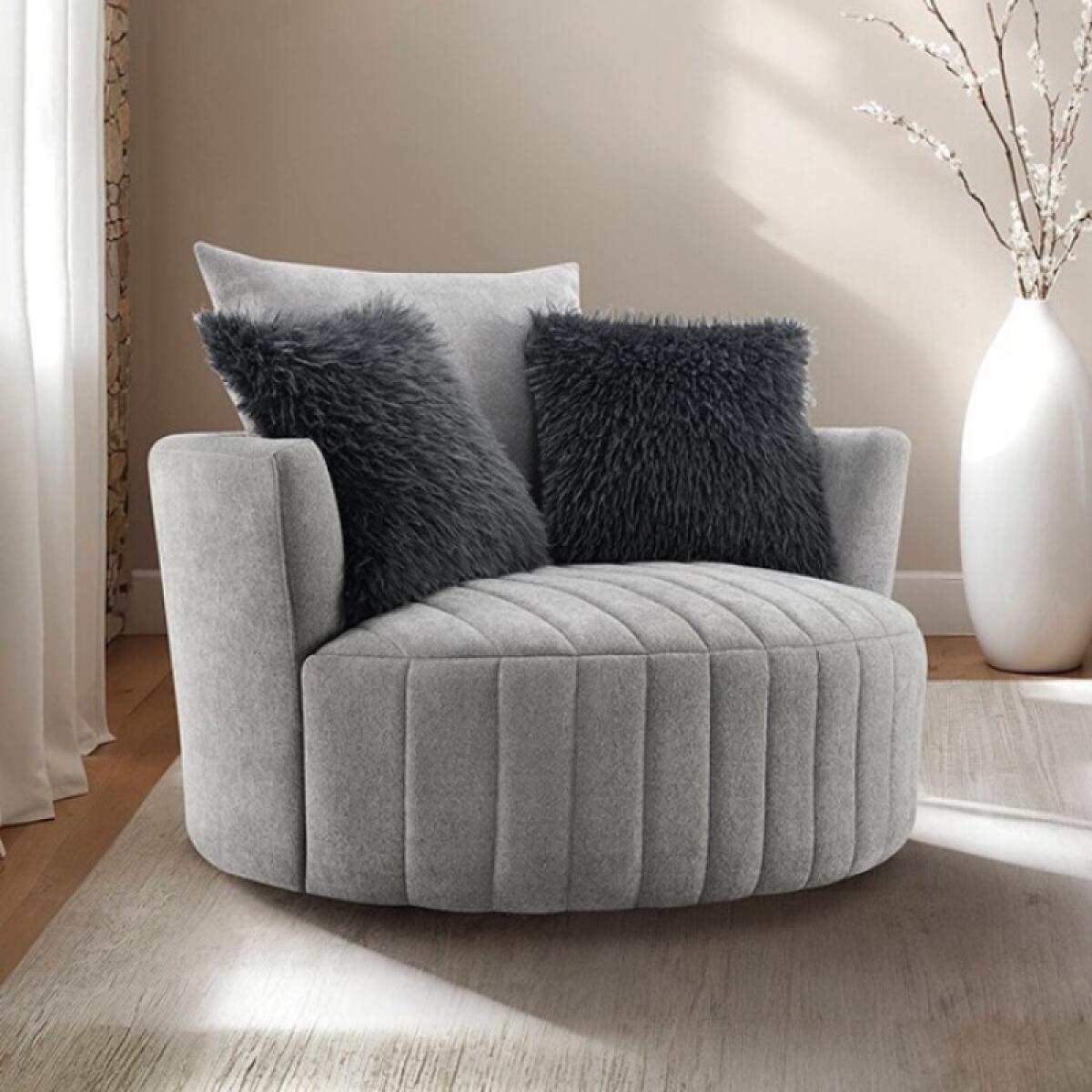 Hoople Channel Tufted Swivel Chair - Image 2