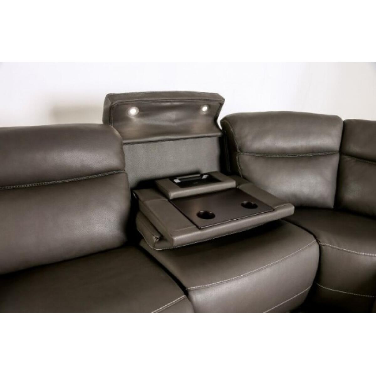 Edmondus Power Sectional Sectionals Brown 9