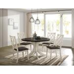 Haleigh Round Table Dining Tables Antique White/Dark Walnut 11