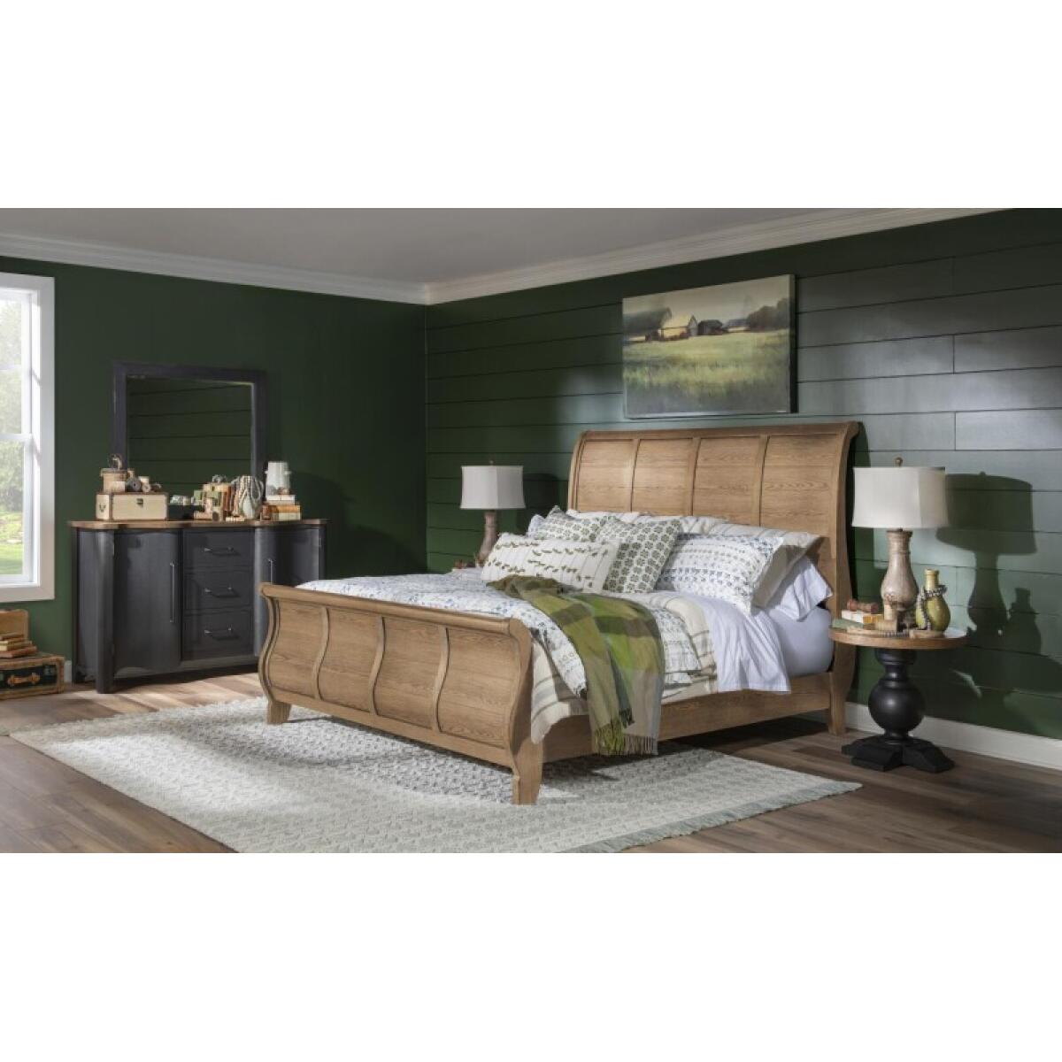 Complete Sleigh Bed 6/6 King - Image 6