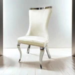 Basilicata Chair, Silver/White (2/CTN)