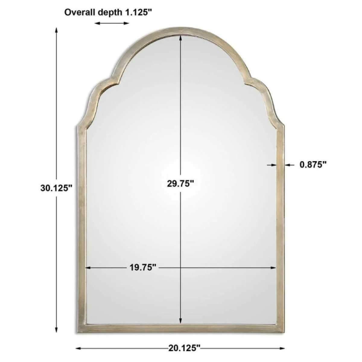 Brayden Petite Arch Mirror, Champagne Mirrors Champagne 8