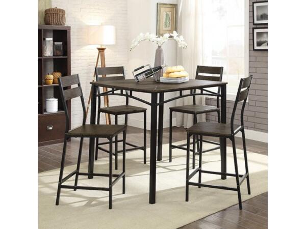 Westport 5 Pc. Counter Ht. Table Set Dining Sets Antique Brown/Black