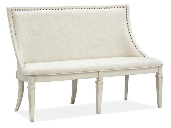 Newport Bench w/Upholstered Seat & Back - Image 6