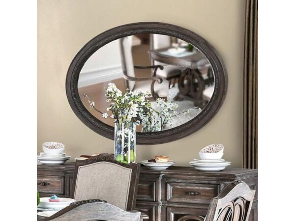 Arcadia Oval Mirror Mirrors Brown