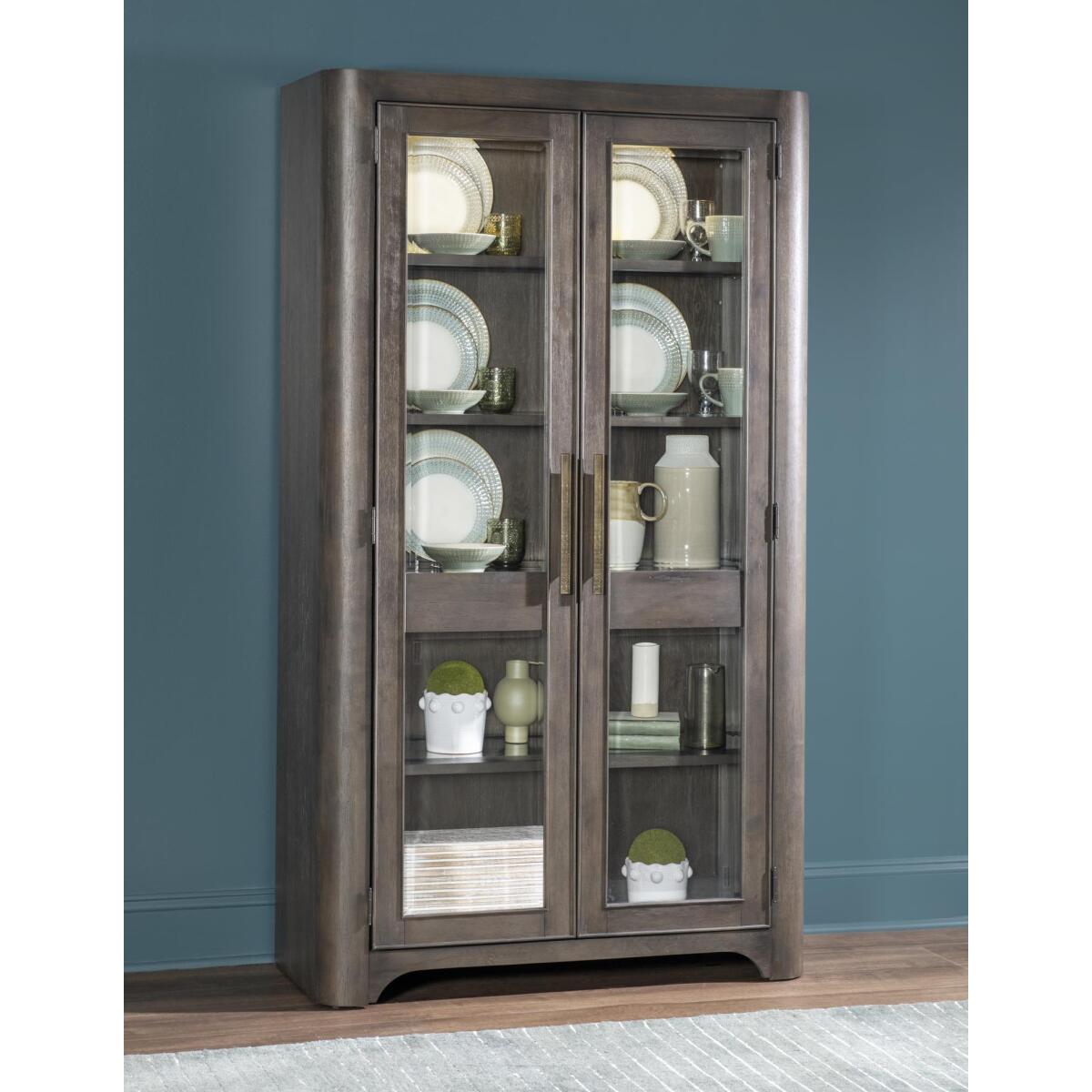 Display Cabinet Dining Storage Brown 6