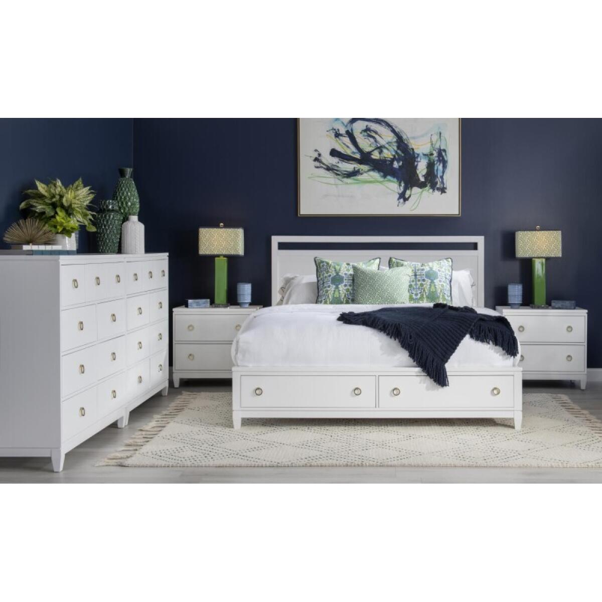 Complete Panel Bed W Storage Queen White Finish White Finish 5/0 Beds Beds 7