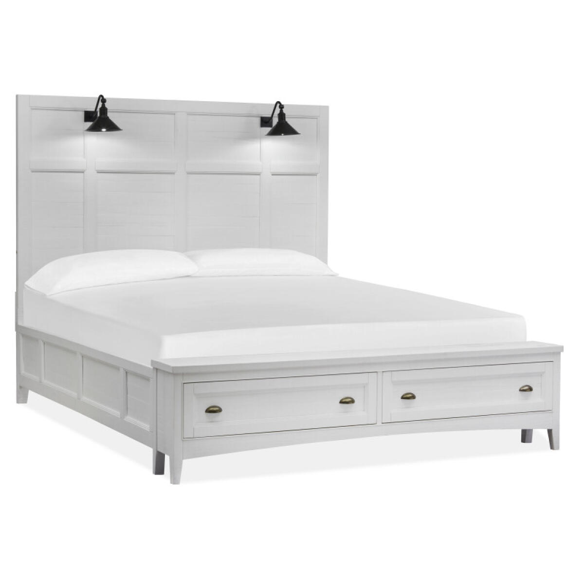 Heron B4400-69B Complete King Lamp Panel Storage Bed - Image 3