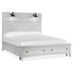 Heron B4400-69B Complete King Lamp Panel Storage Bed - Image 3