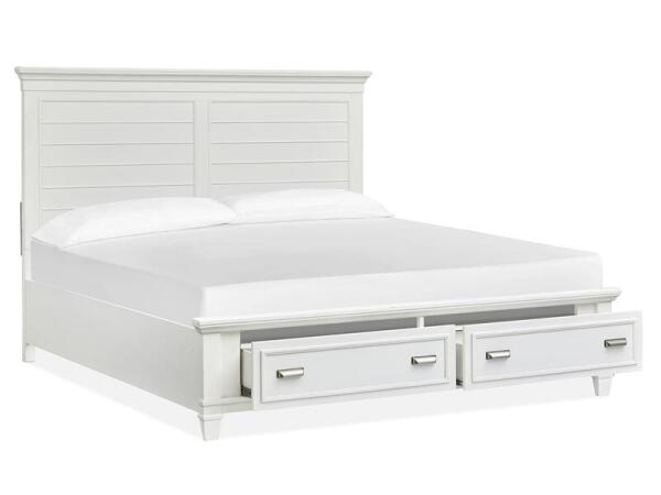 Charleston B5611-65WH Complete King Panel Storage Bed - Image 6