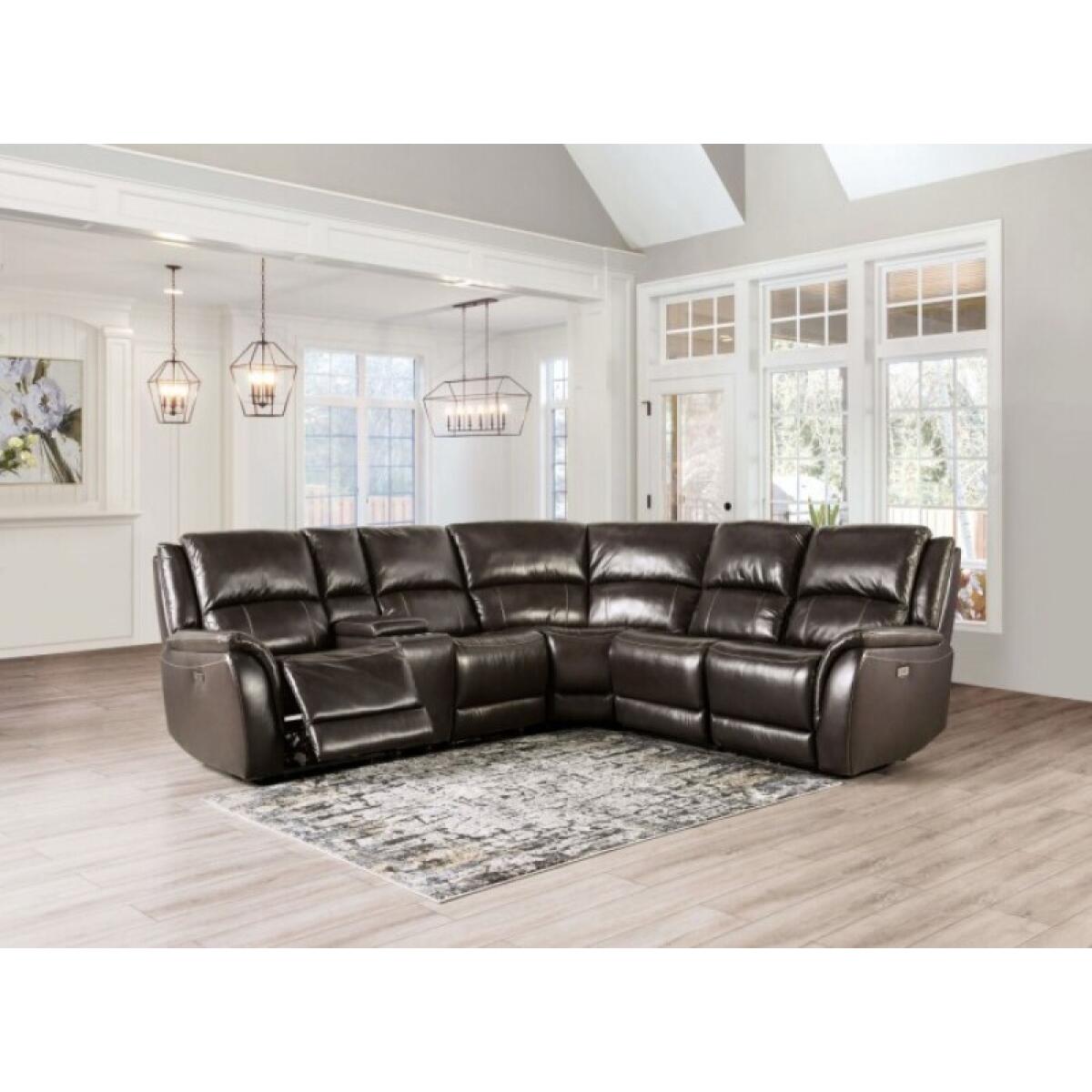 Gorgius Power Sectional Sectionals Brown 5