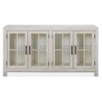 Bronwyn Server Dining Storage Alabaster, Toasted Nutmeg, Antique Brass w/Pewter Overlay, Baja Natural Fabric