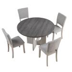 Oberto 5 Pc Round Dining Table Set - Image 4