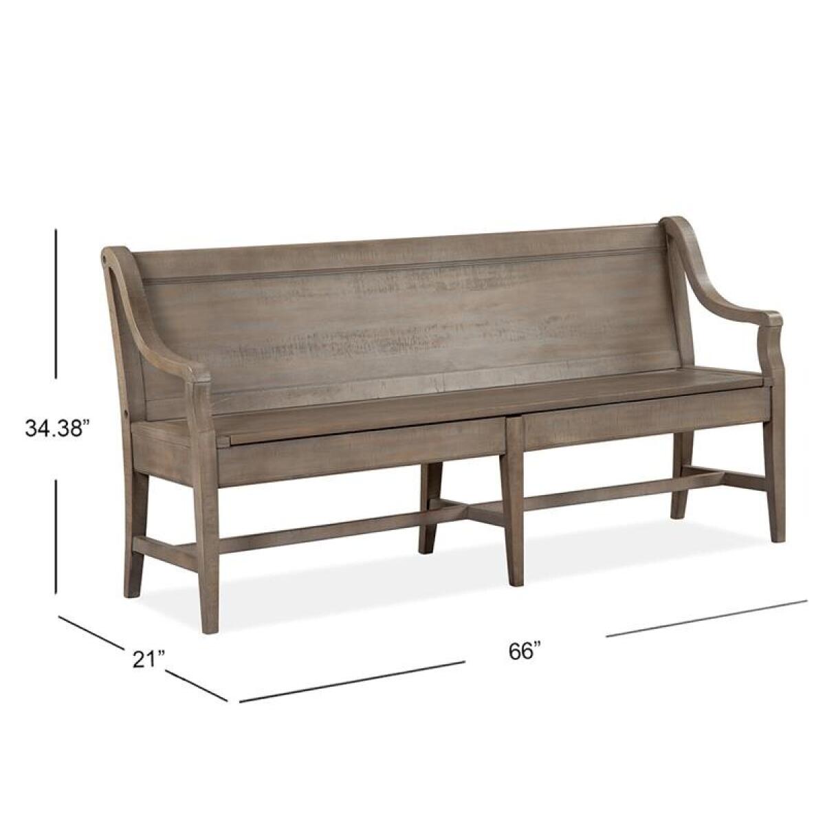 Paxton Place Bench w/Back Chairs & Benches Brown 9